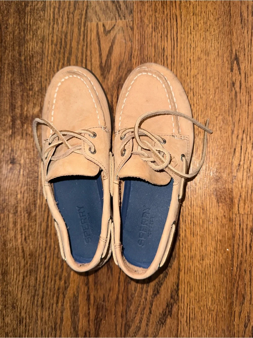 Sperry Boys Tan Suede Boat Shoes